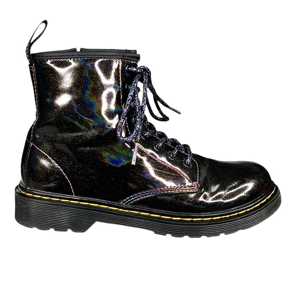 Dr. Martens Unisex 1460 J Black Light Show Rainbow Combat Boot Size M 4 W 5
